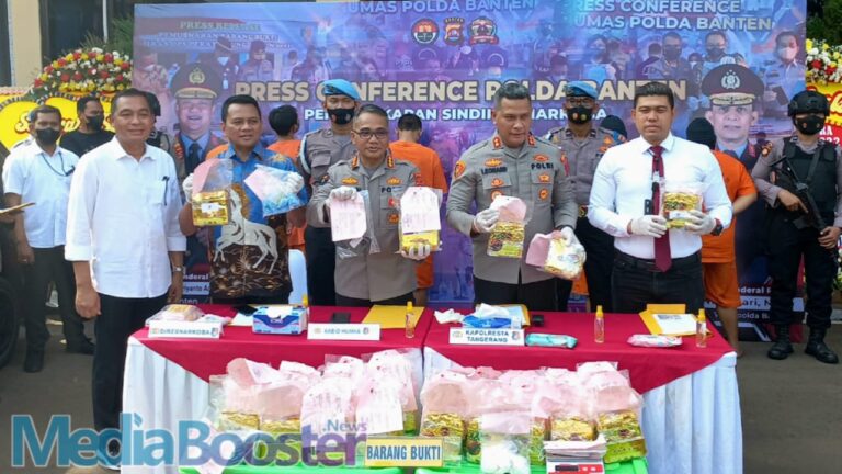 Polda Banten Ungkap Sindikat Narkoba Lintas Provinsi dan Negara di Hari Bayangkara Ke-76,