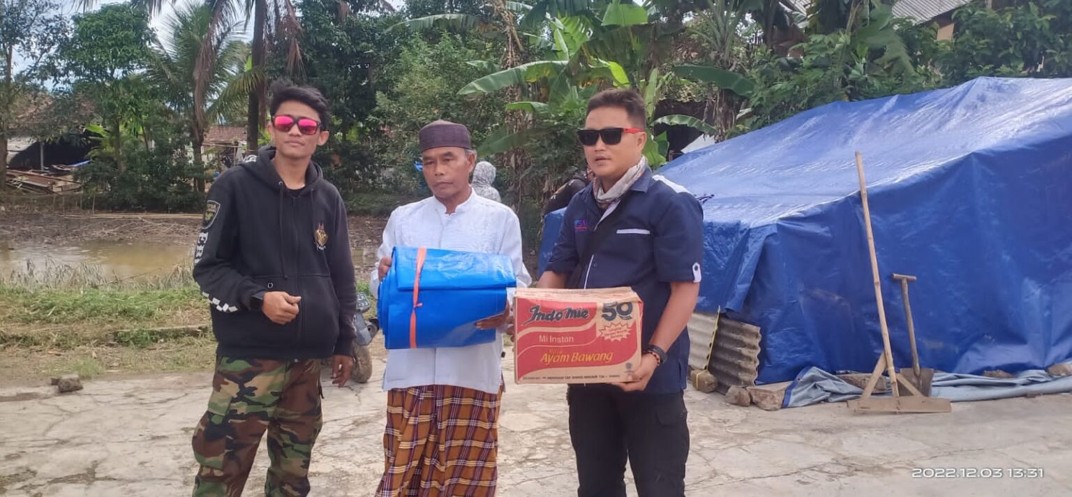 Peduli Sosial, SMSI Bandar Lampung Salurkan Langsung Bantuan Logistik Ke Korban Gempa Cianjur