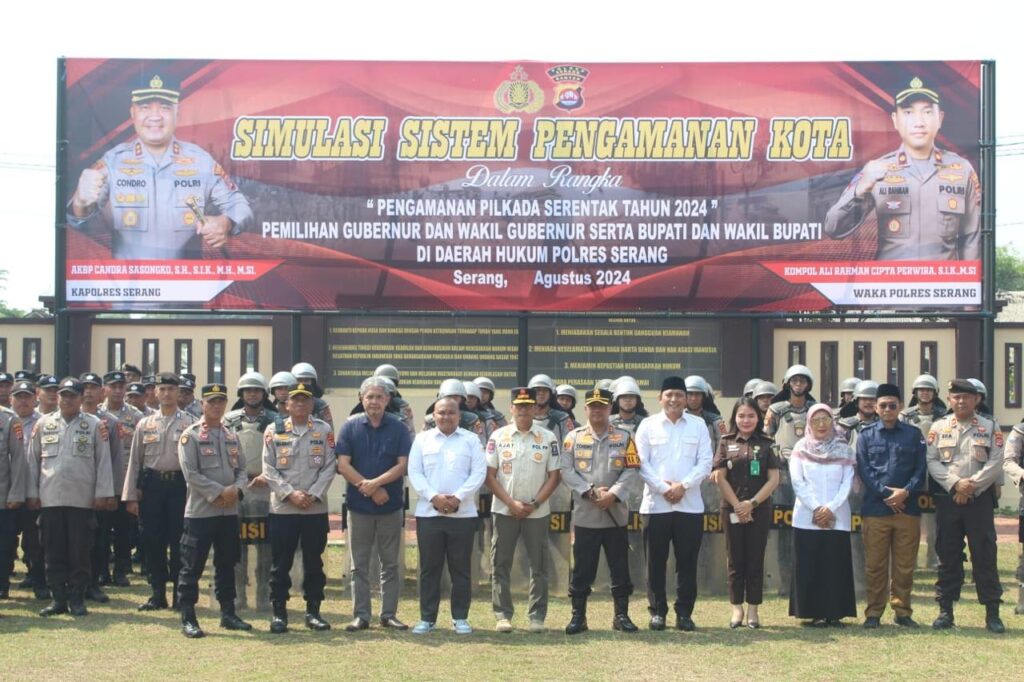 Ciptakan Kondusifitas Pilkada, KPU Kabupaten Serang Ikut Simulasi Sispamkot Pilkada Serentak 2024