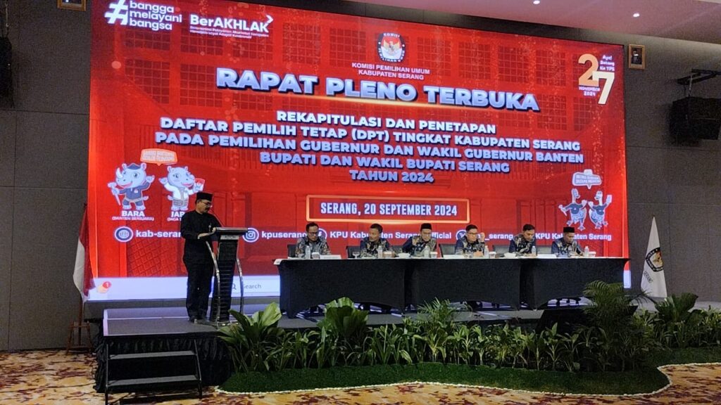 KPU Tetapkan DPT Pada Pilkada Kabupaten Serang 2024 Sebanyak 1.225.871 Pemilih