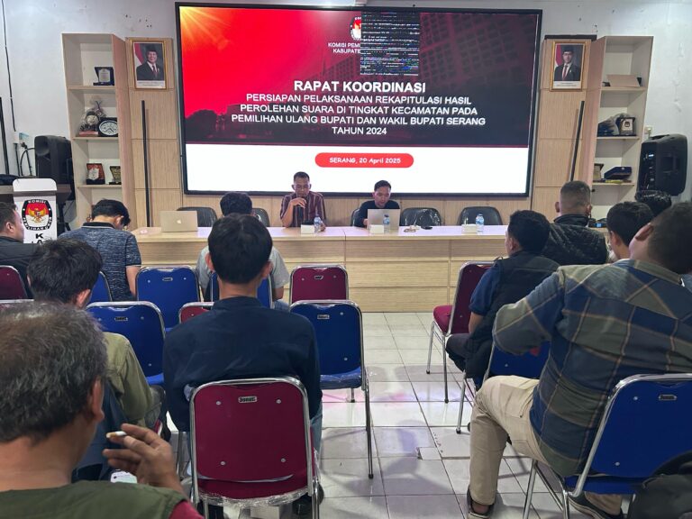PSU Kabupaten Serang Berjalan Lancar, KPU Siap Masuki Tahapan Rekapitulasi Besok