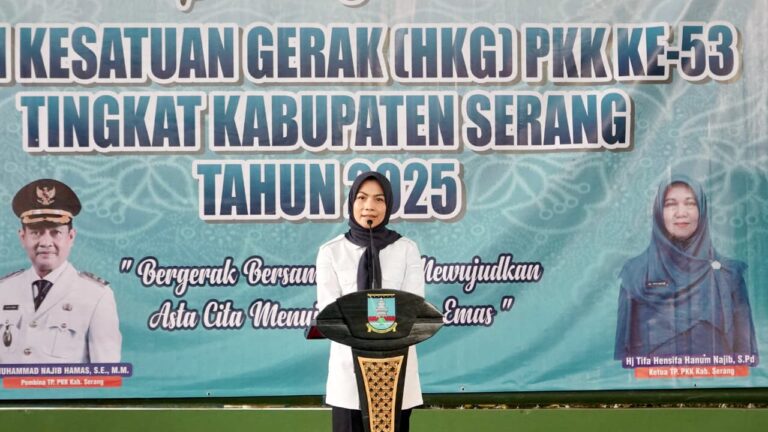 Bupati Serang Ratu Zakiyah Minta PKK Lebih Masif Tekan Angka Stunting di Peringatan HKG PKK ke-53