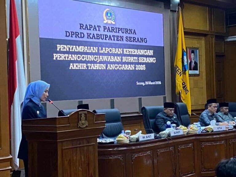Bupati Serang Paparkan Capaian 2025 di Paripurna DPRD, Soroti Tiga Target Belum Optimal