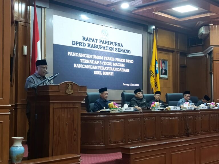 DPRD Kabupaten Serang Sepakat, Tiga Raperda Usulan Bupati Lanjut Dibahas