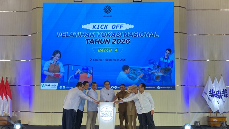 Kemnaker Resmi Mulai Pelatihan Vokasi Nasional Batch 4, 12.128 Peserta Disiapkan Hadapi Dunia Kerja