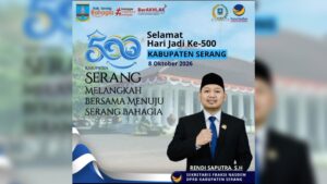 Menuju Serang Bahagia, Rendi Saputra Sampaikan Ucapan HUT ke-500 Kabupaten Serang